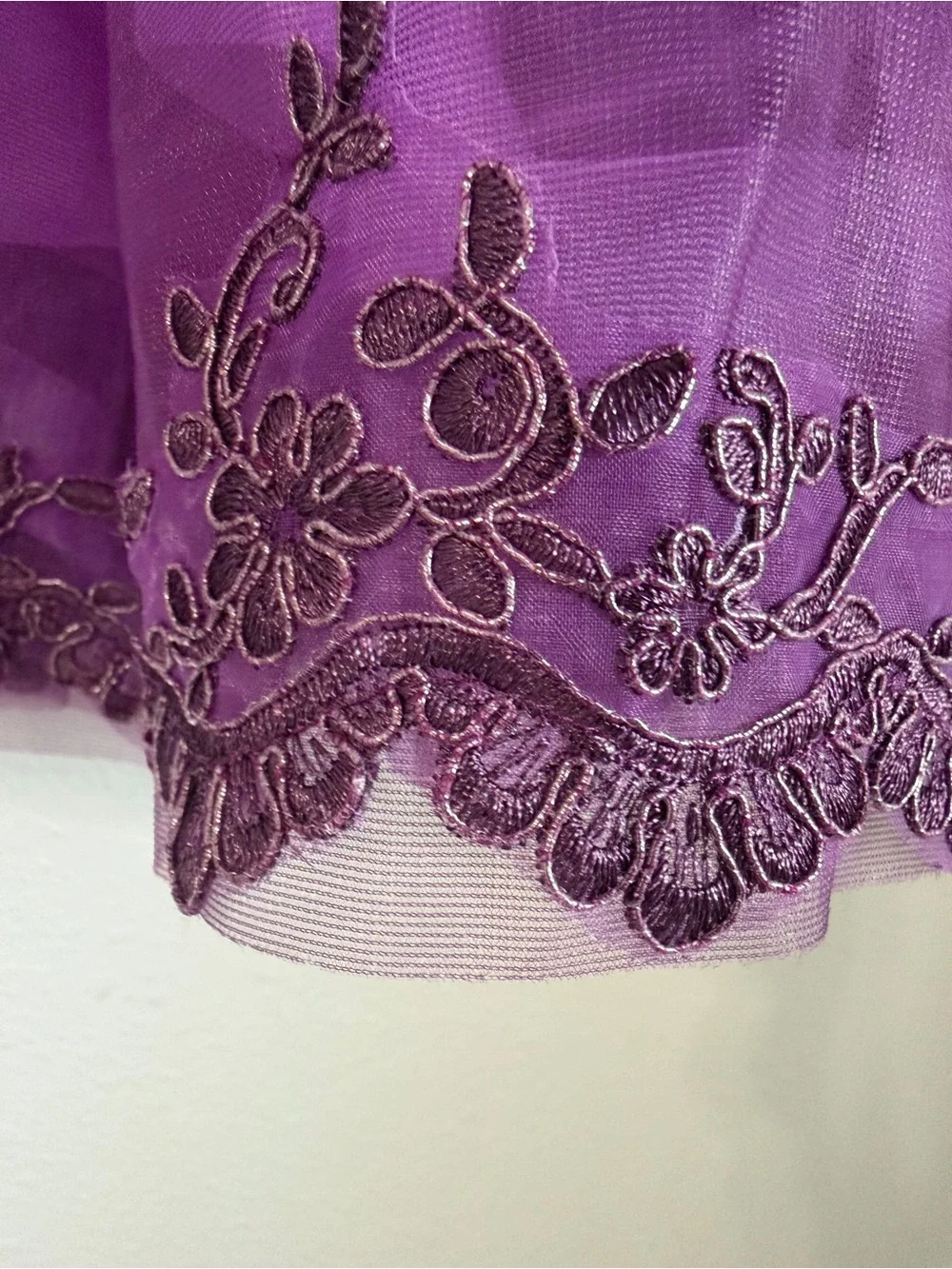 Weissman Purple Tulle Ballet Dress with Embellished Velvet Bodice